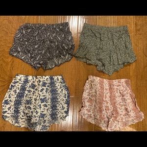 4 pairs of Brandy Melville shorts